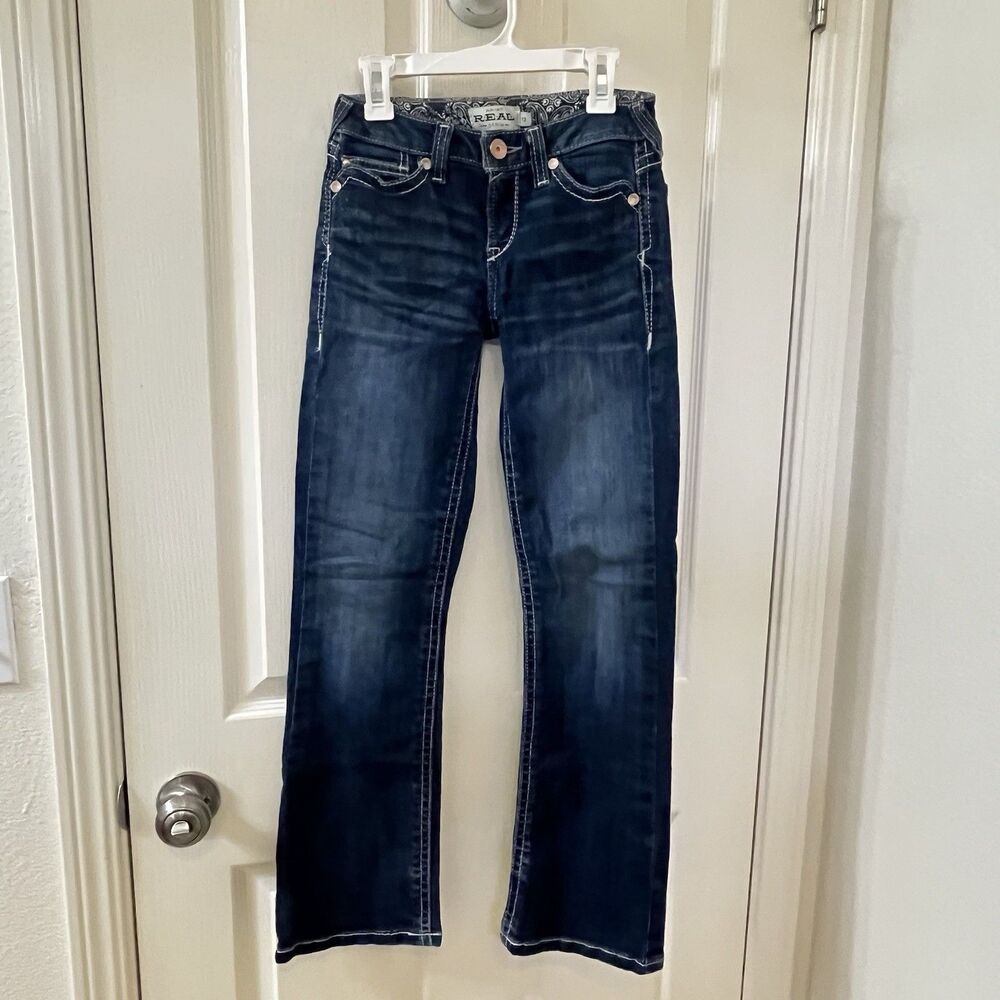 Ariat Girl's REAL Brianna Boot Cut Jeans Denim Size 12